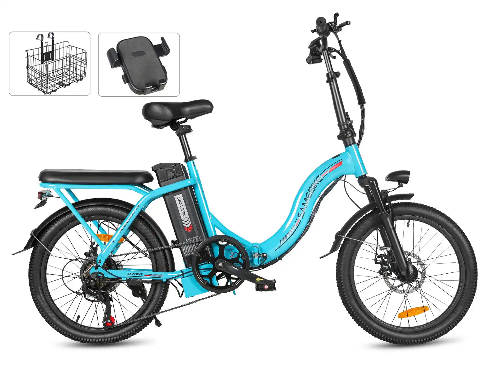 SAMEBIKE CY20 – skladací elektrobicykel – produktová fotografia 3