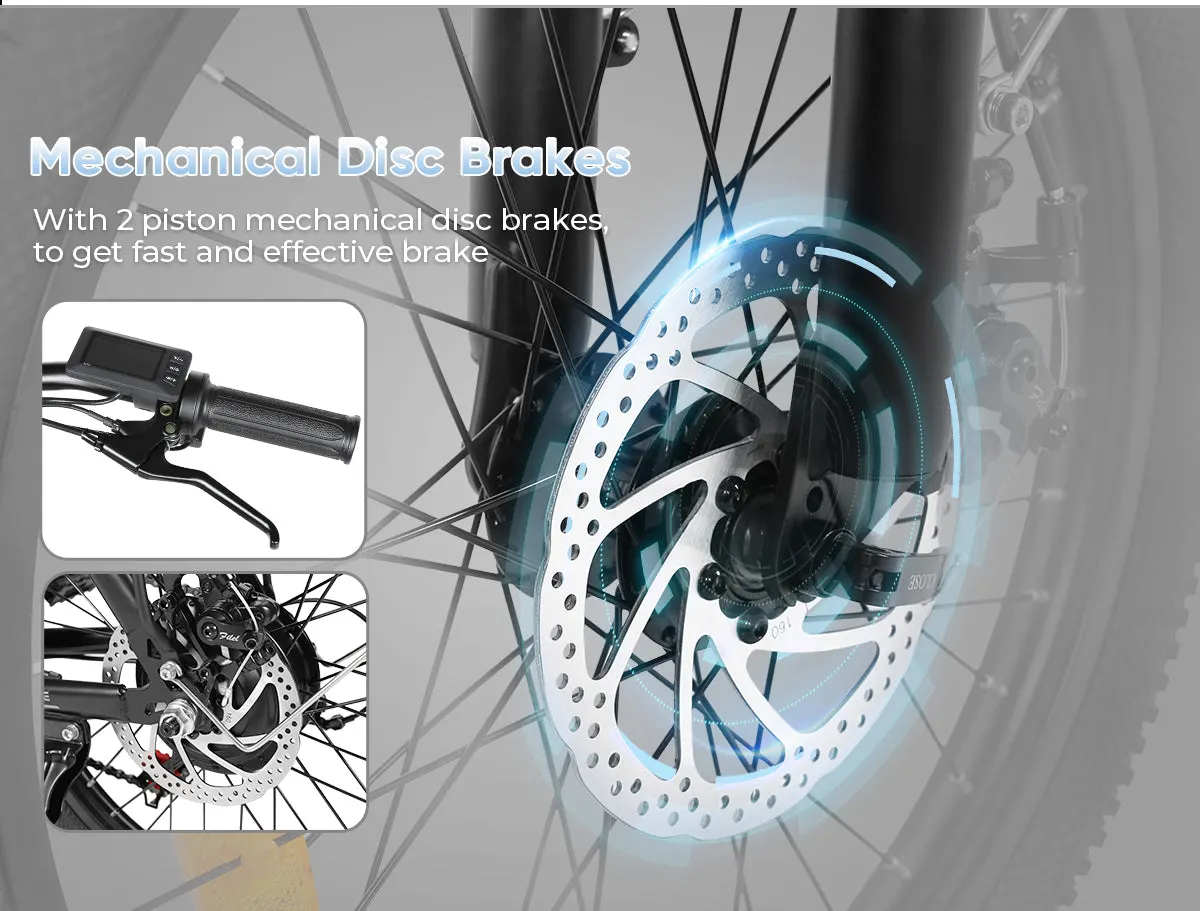 SAMEBIKE CY20 – skladací elektrobicykel – produktová fotografia 9