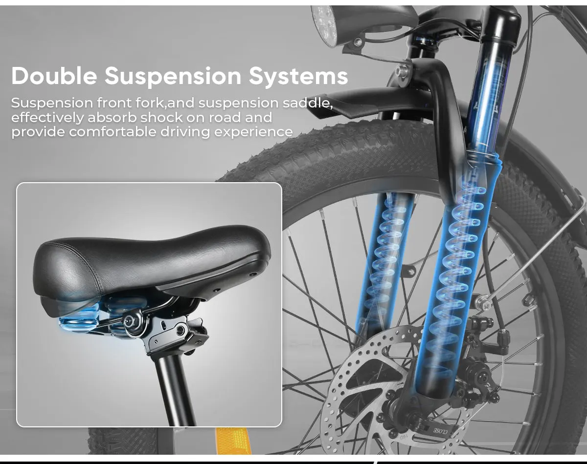 SAMEBIKE CY20 – skladací elektrobicykel – produktová fotografia 10