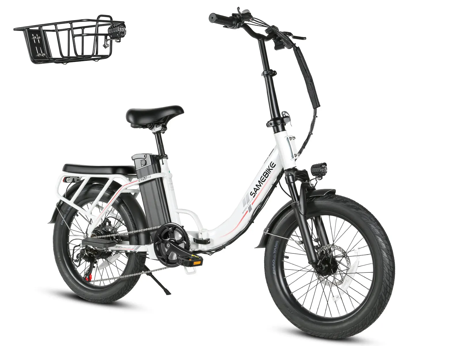 SAMEBIKE CY20 Pro – skladací fatbike elektrobicykel – produktová fotografia 4