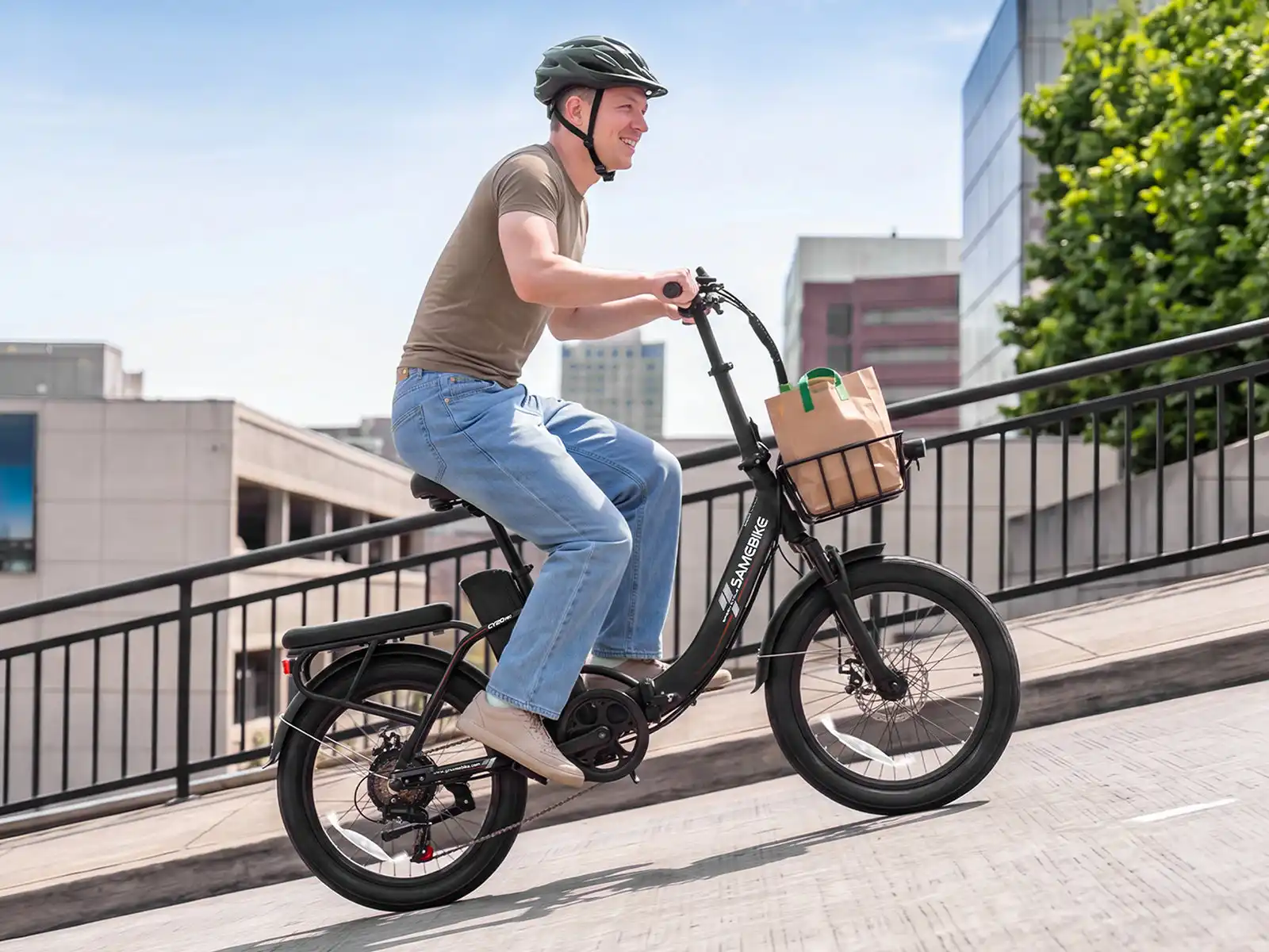 SAMEBIKE CY20 Pro – skladací fatbike elektrobicykel – produktová fotografia 5