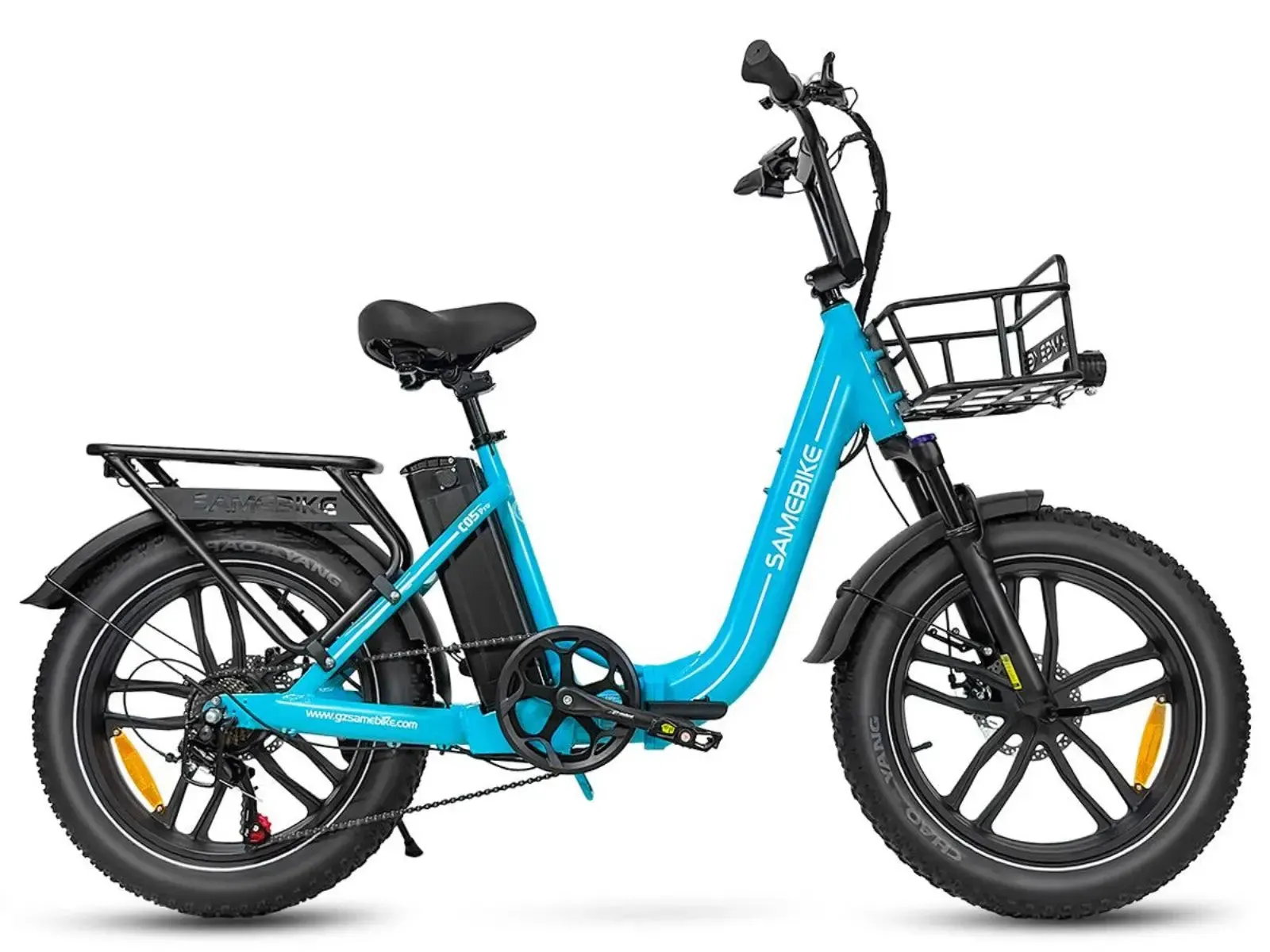 SAMEBIKE C05 Pro – skladací fatbike elektrobicykel – Tyrkysová