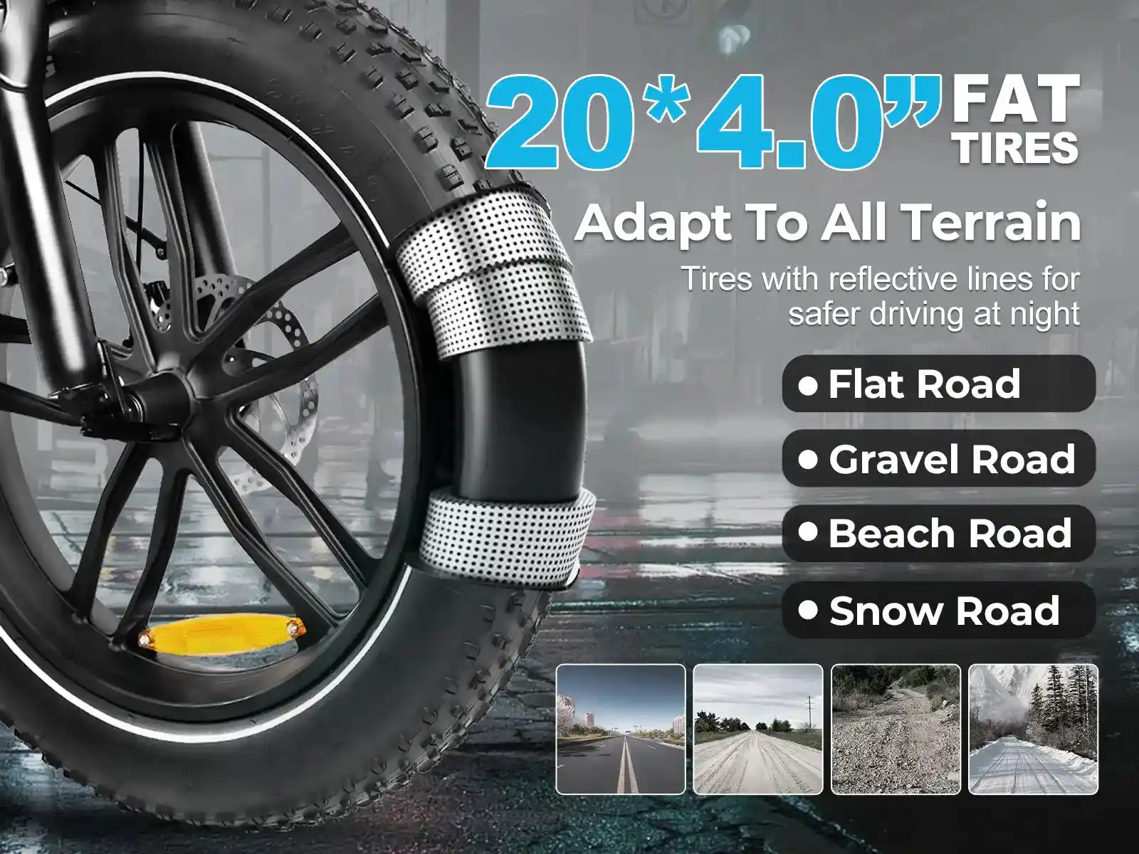 SAMEBIKE C05 Pro – skladací fatbike elektrobicykel – produktová fotografia 13