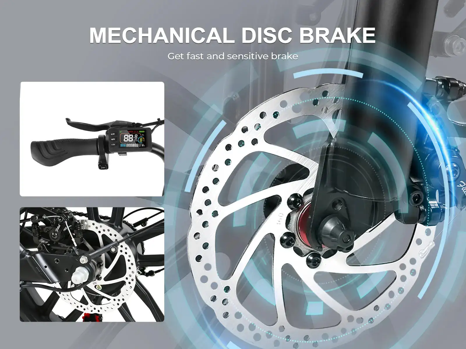SAMEBIKE C05 Pro – skladací fatbike elektrobicykel – produktová fotografia 14