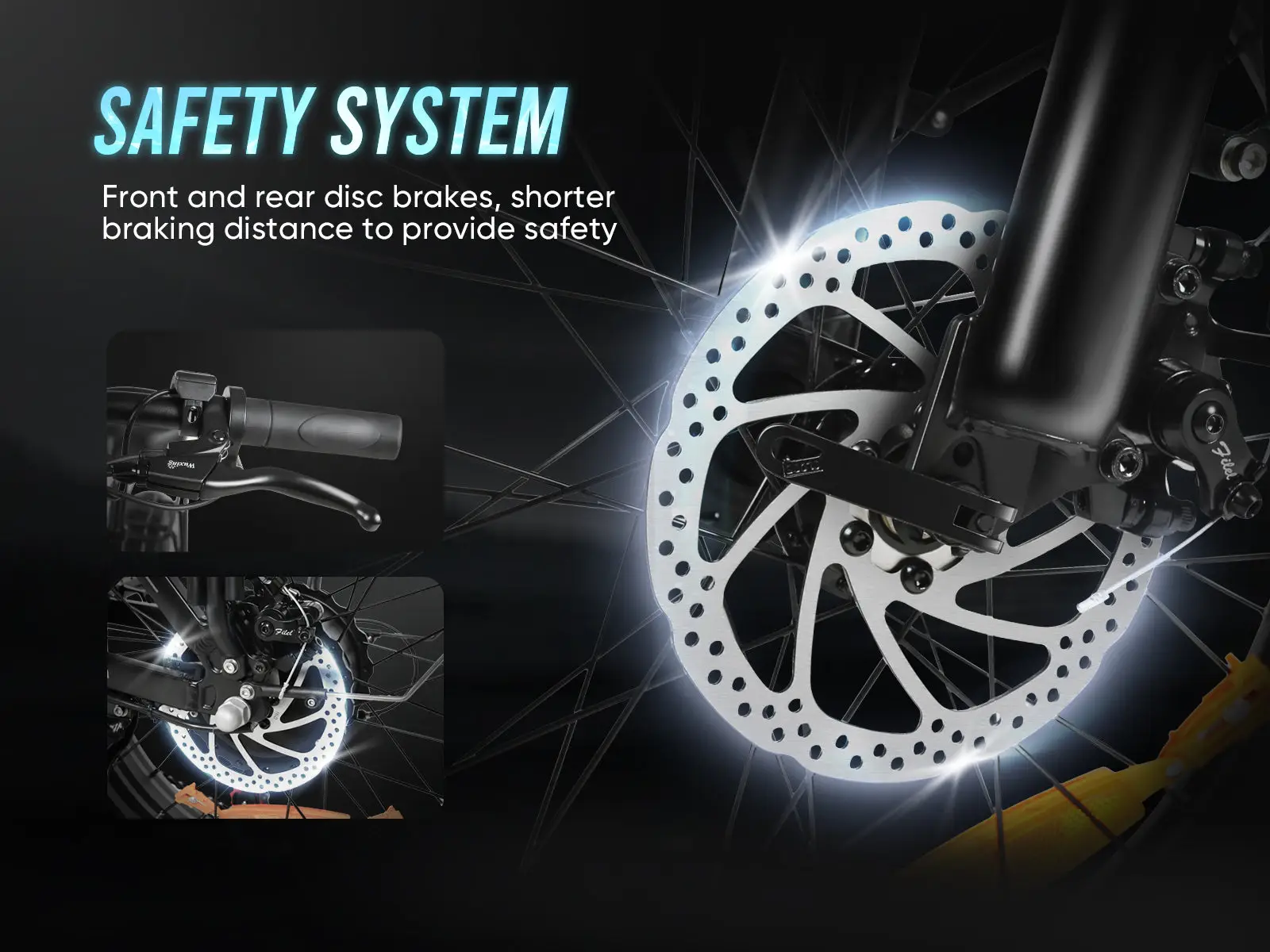 SAMEBIKE LOTDM200-II – skladací fatbike elektrobicykel – produktová fotografia 11