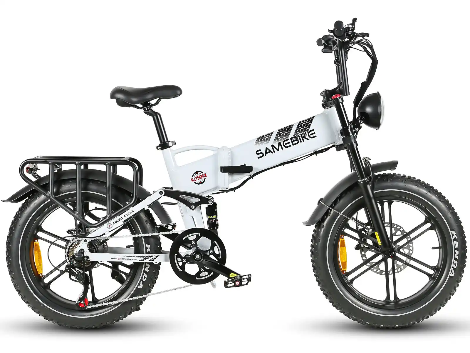 SAMEBIKE RS-A02 Plus – skladací fatbike elektrobicykel – Biela
