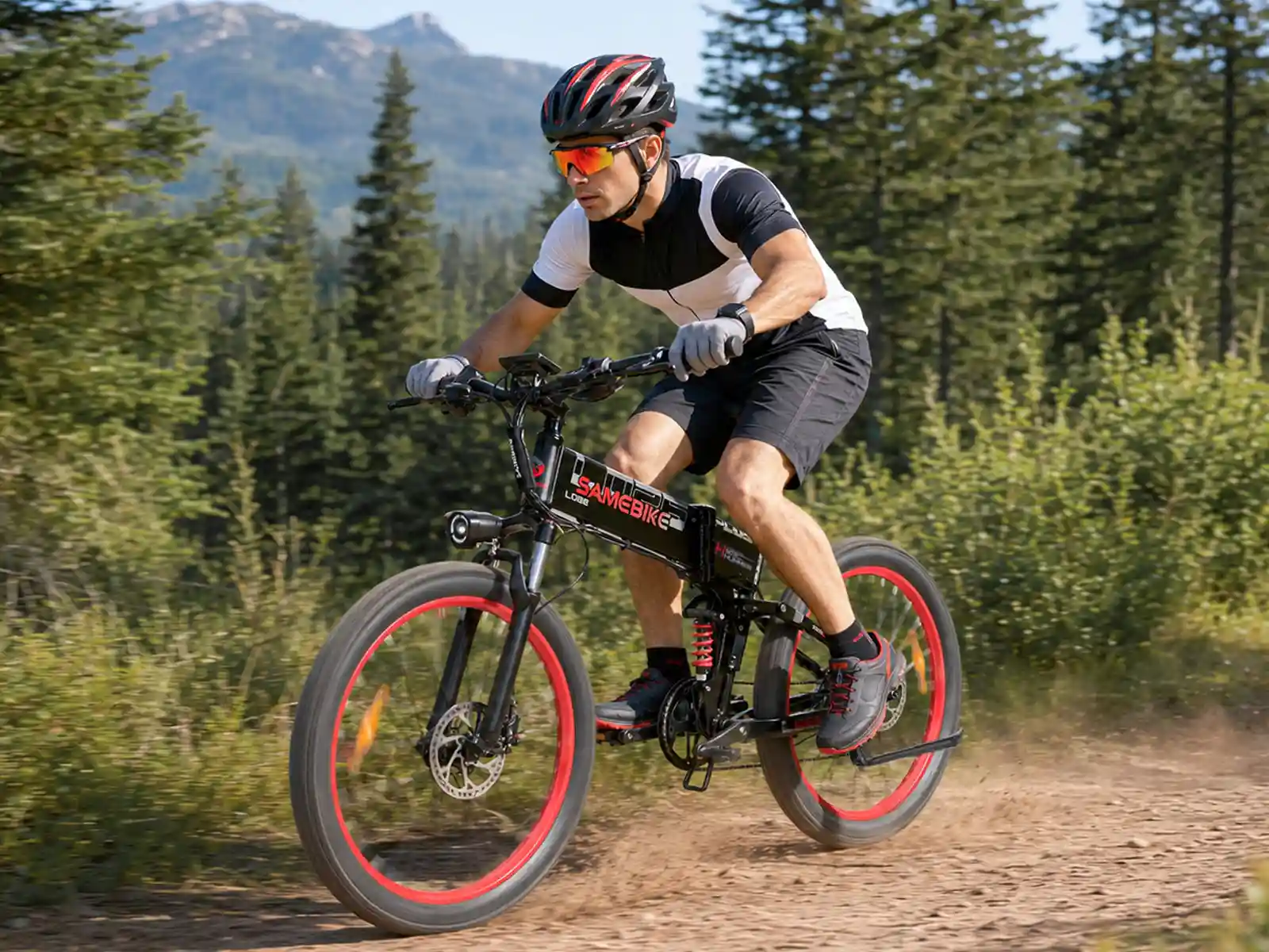 SAMEBIKE LO26 Plus – fatbike elektrobicykel – produktová fotografia 6