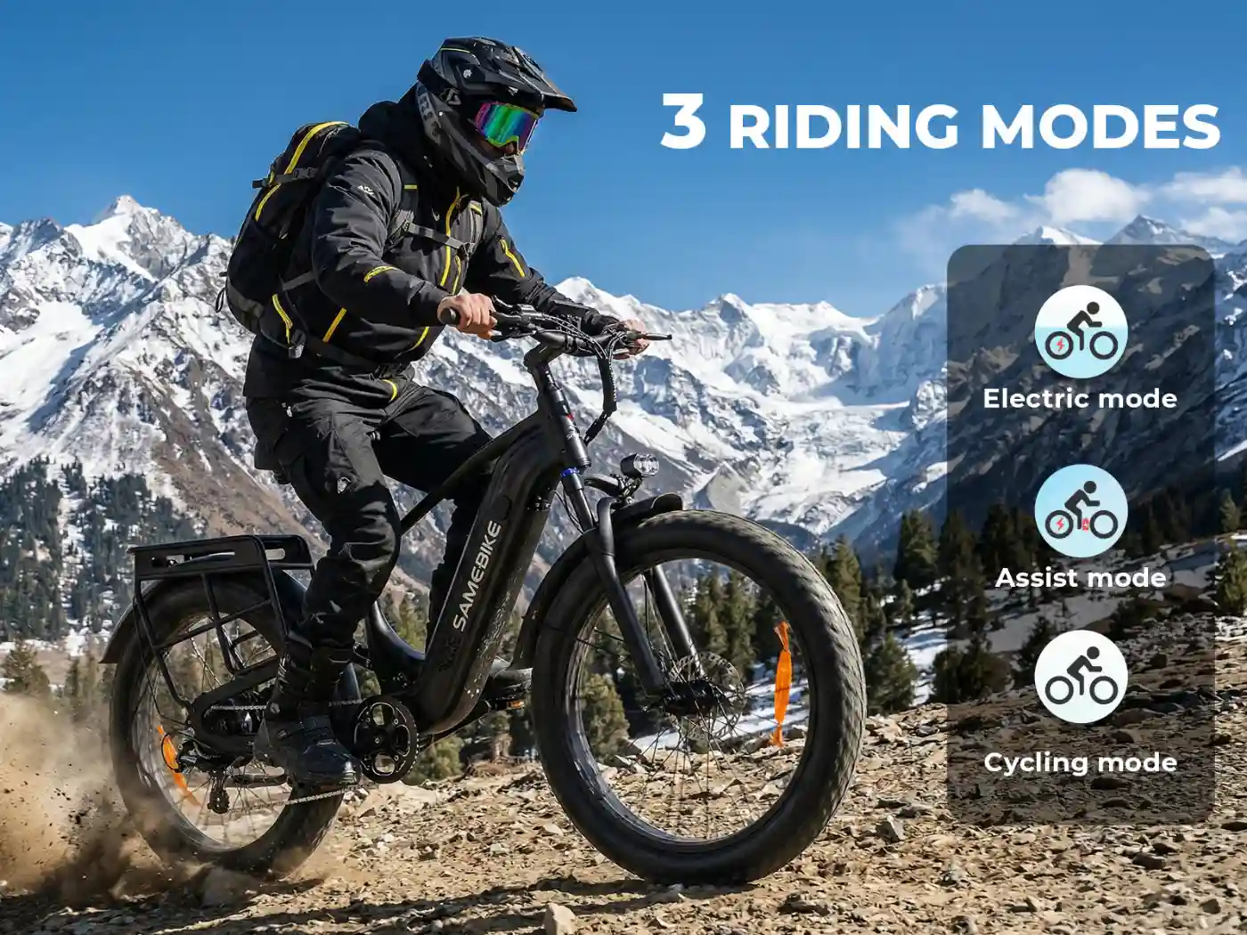 SAMEBIKE STORM – fatbike elektrobicykel – produktová fotografia 12