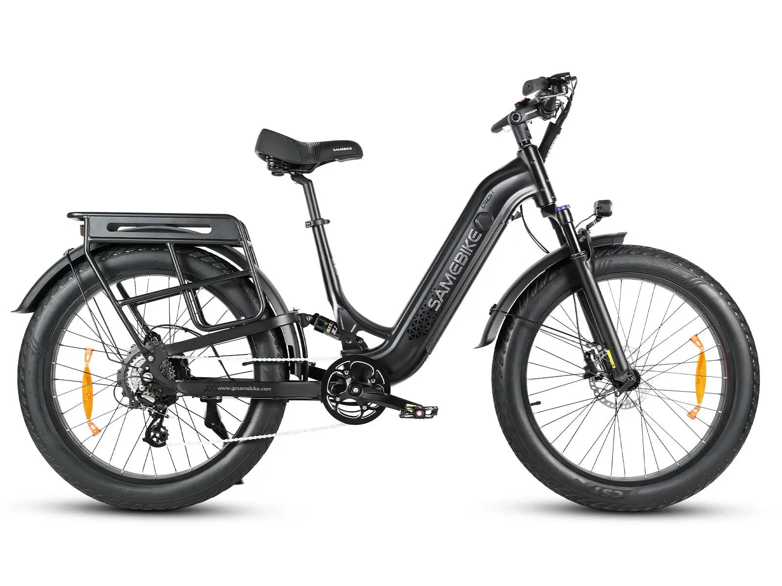 SAMEBIKE CREST – fatbike elektrobicykel – Čierna