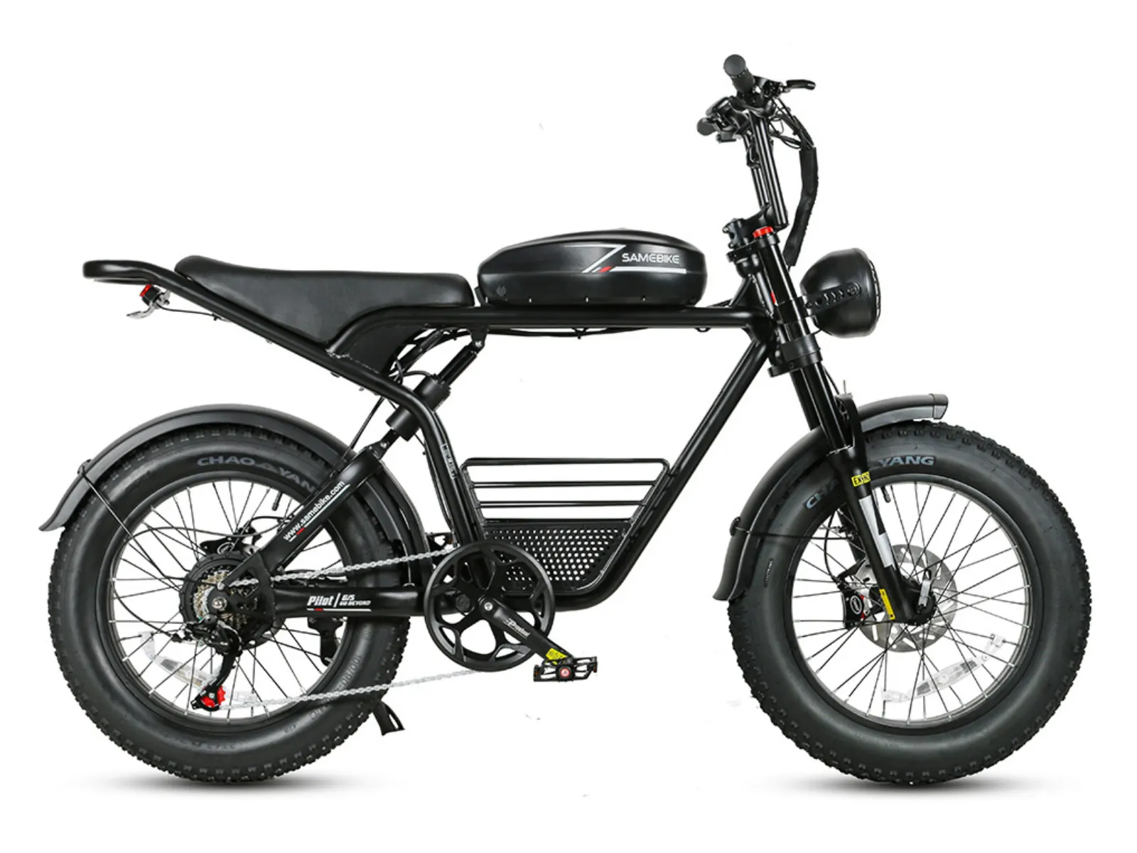 SAMEBIKE M20 – retro fatbike elektrobicykel – Čierna
