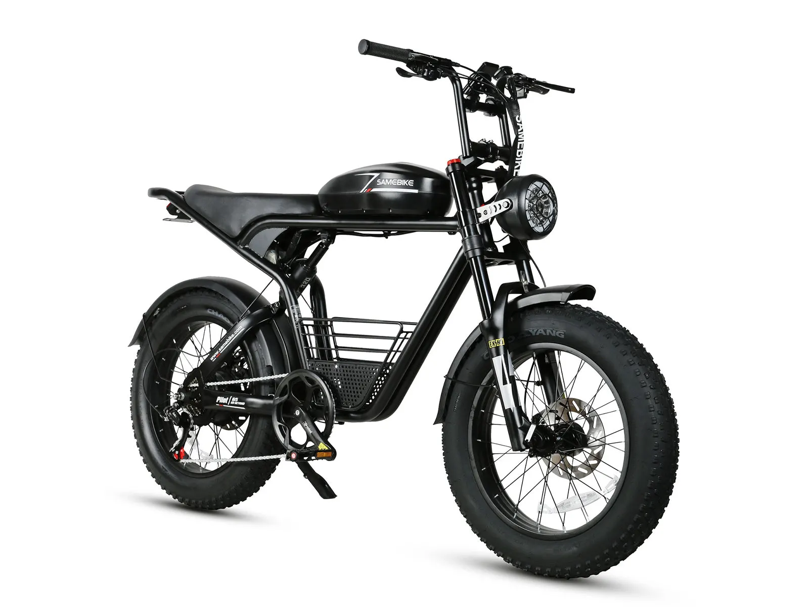 SAMEBIKE M20 – retro fatbike elektrobicykel – produktová fotografia 7