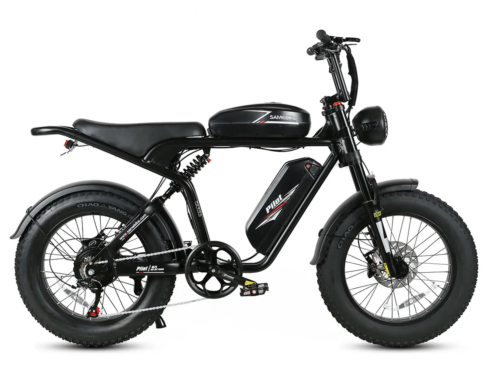 SAMEBIKE M20-III – retro fatbike elektrobicykel – Čierna