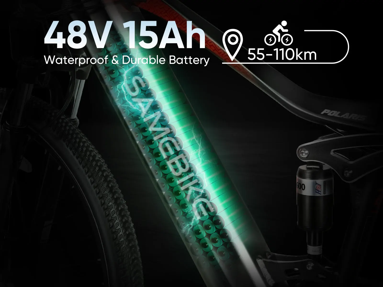 SAMEBIKE XD26-II – mestský a trekingový elektrobicykel – produktová fotografia 8